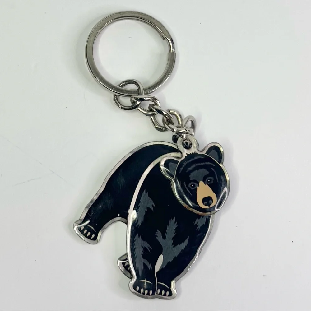 Moveable Black Bear Keychain from Bear Mountain State Park, [3.75” x 1”]